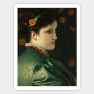 La Belle Jaune Giroflee by Frederick Sandys Magnet